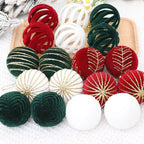 6/12Pcs Velvet Christmas Tree Hanging Balls 6Cm Flocked Ball Set Break-Resistant Ornaments for Home Holiday Wedding Party Decor