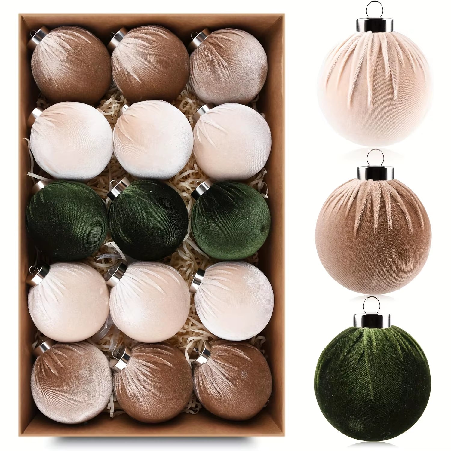 6Cm 15PCS Sets Christmas Balls Mixed Color Hand-Painted Hanging Ball Xmas Tree Pendants Ornaments Home Decor 2025 New Year Gifts