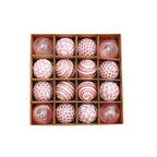 16Pcs Christmas Balls Ornament Set Plastic Glitter Pearl Shatterproof Christmas Tree Hanging Pendant