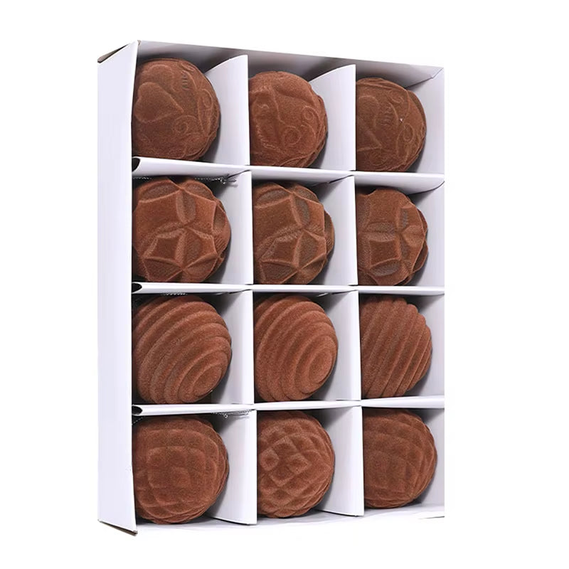 Christmas Velvet Ball Ornaments 12Pcs Hanging Christmas Tree Ornaments for Holidays Christmas Tree Decoration