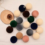 12Pc Christmas Velvet Flocked Fibers round Ball Ornament Creative DIY Christmas Ball Wreath and Christmas Tree Decoration
