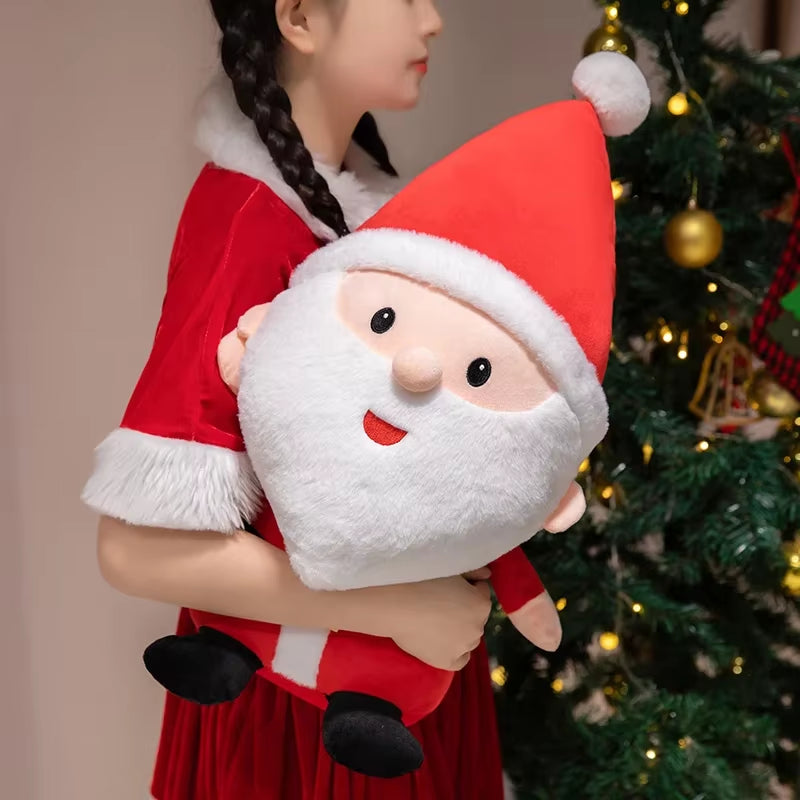 Cute Santa Claus & Elk Snowman Gingerbread Man Plush Toys Stuffed Animal Doll Christmas Gifts for Children Kids Home Decoration