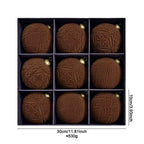 Elegant Velvet Christmas Balls 9Pack 10 Cm Hanging Ornaments Fit for Festive Home Decor Christmas Trees Hanging Ornaments