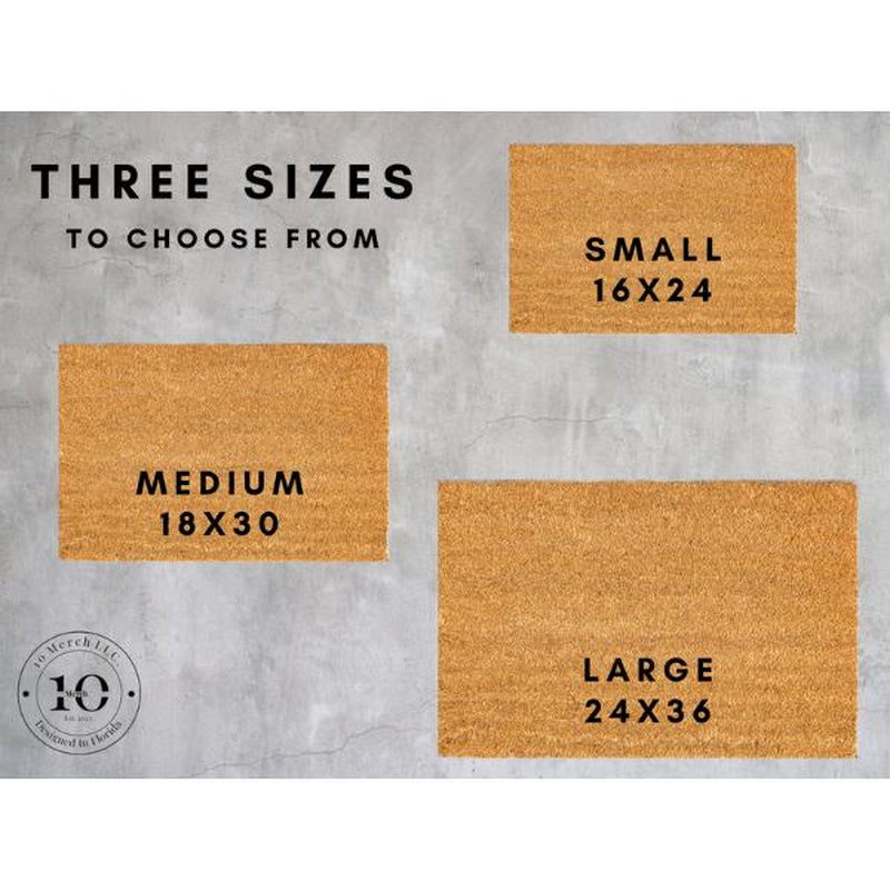 Come Back with a Warrant Doormat, Funny, Decorative Mat, Coir, Welcome Mat, Non-Slip, Indoor, Outdoor