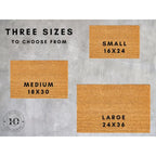 Come Back with a Warrant Doormat, Funny, Decorative Mat, Coir, Welcome Mat, Non-Slip, Indoor, Outdoor