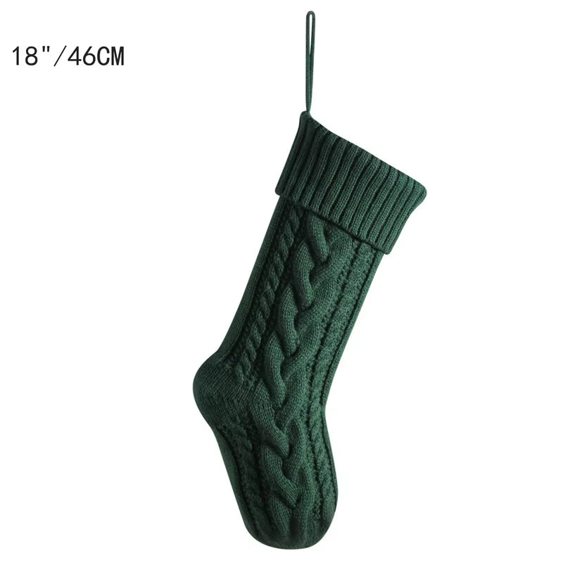 Christmas Stockings for Kids Large Size Cable Knit Stocking Christmas Decorations for Family Party
