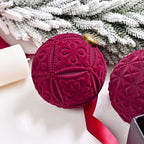 Elegant Velvet Christmas Balls 9Pack 10 Cm Hanging Ornaments Fit for Festive Home Decor Christmas Trees Hanging Ornaments