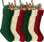Christmas Stockings for Kids Large Size Cable Knit Stocking Christmas Decorations for Family Party