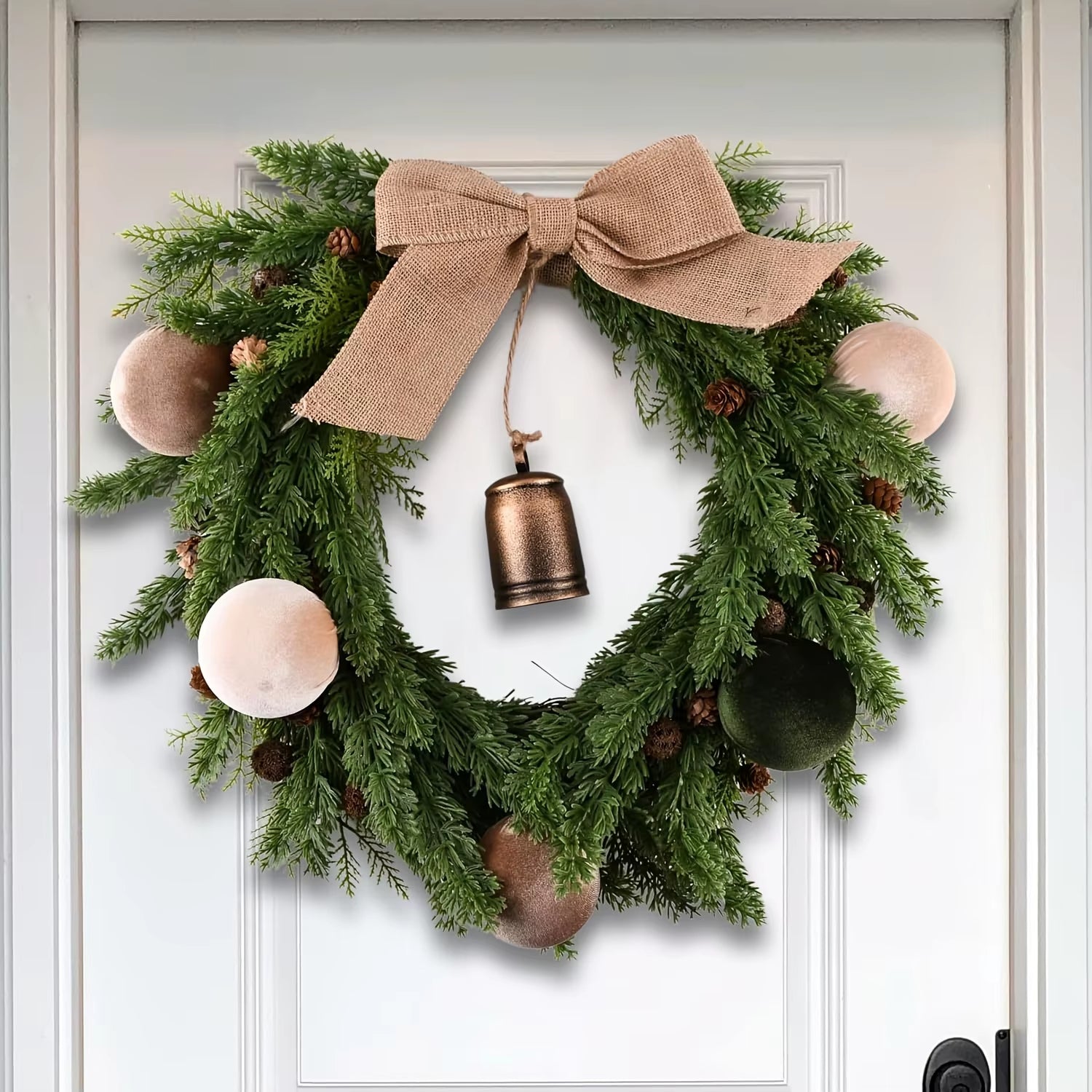 6Cm 15PCS Sets Christmas Balls Mixed Color Hand-Painted Hanging Ball Xmas Tree Pendants Ornaments Home Decor 2025 New Year Gifts