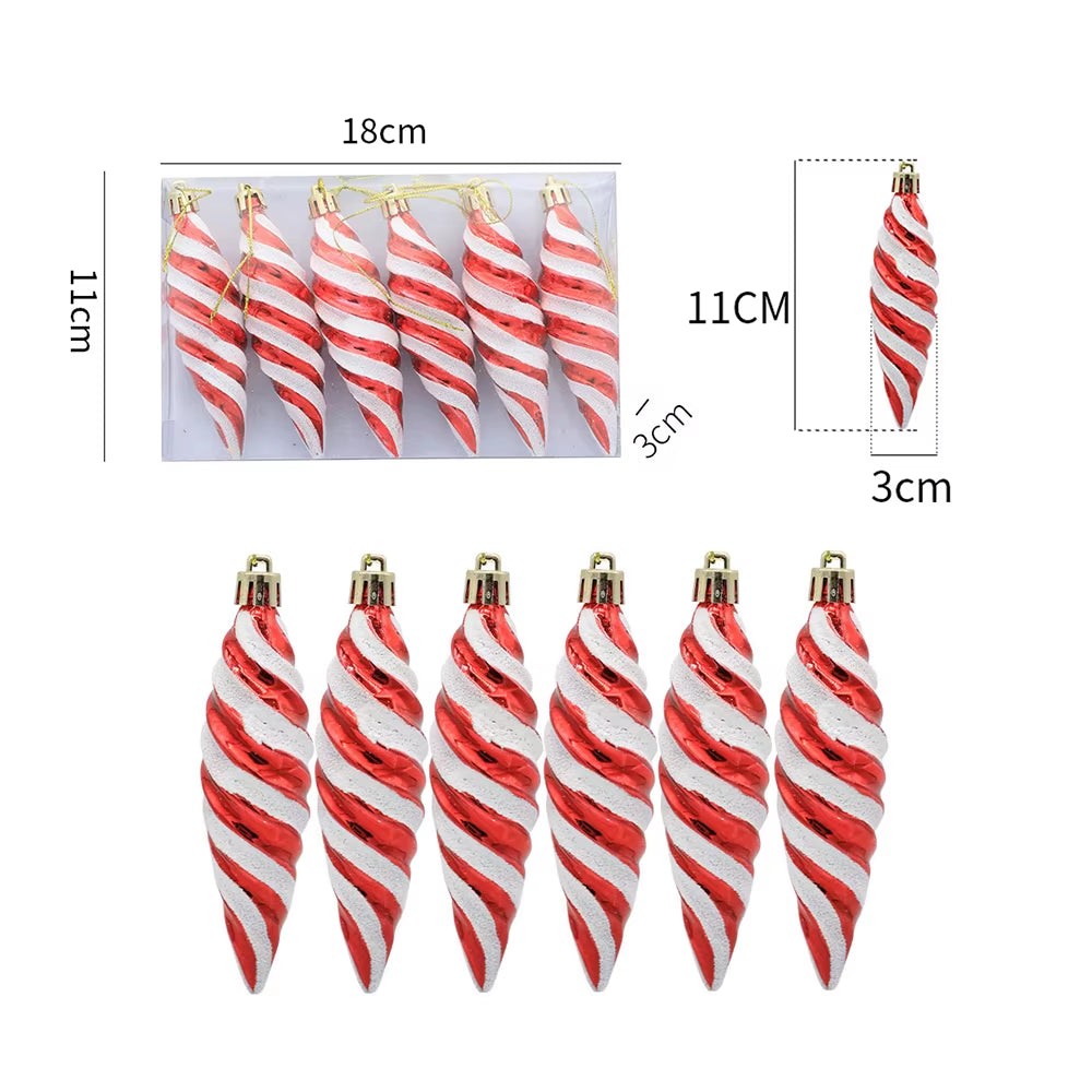 Candy Decorations for Christmas Tree,Red and Gold Candy Cane,Pine Cones,Christmas Home Decoration 2025,Xmas Tree Ornament