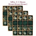 12/16Pcs 6Cm Wine Red Christmas Ball Ornaments Flocking Christmas Tree Party Decoration New Year Christmas Spheres Pendant Balls