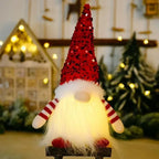 30Cm Glowing Knitted Gnome Doll Couple with Led Night Light 2025 Christmas Decorations Home Xmas Tree Decor New Year 2026 Gift
