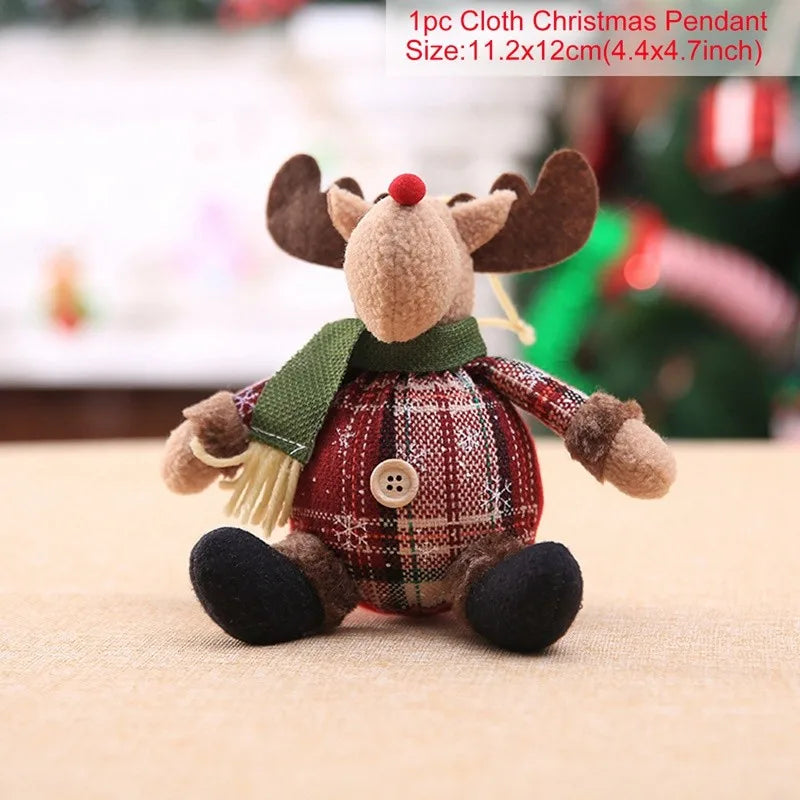 Christmas Santa Doll Merry Christmas Decorations for Home 2024 Table Xmas Ornaments Navidad Natal Noel New Year Decor 2025 Gifts