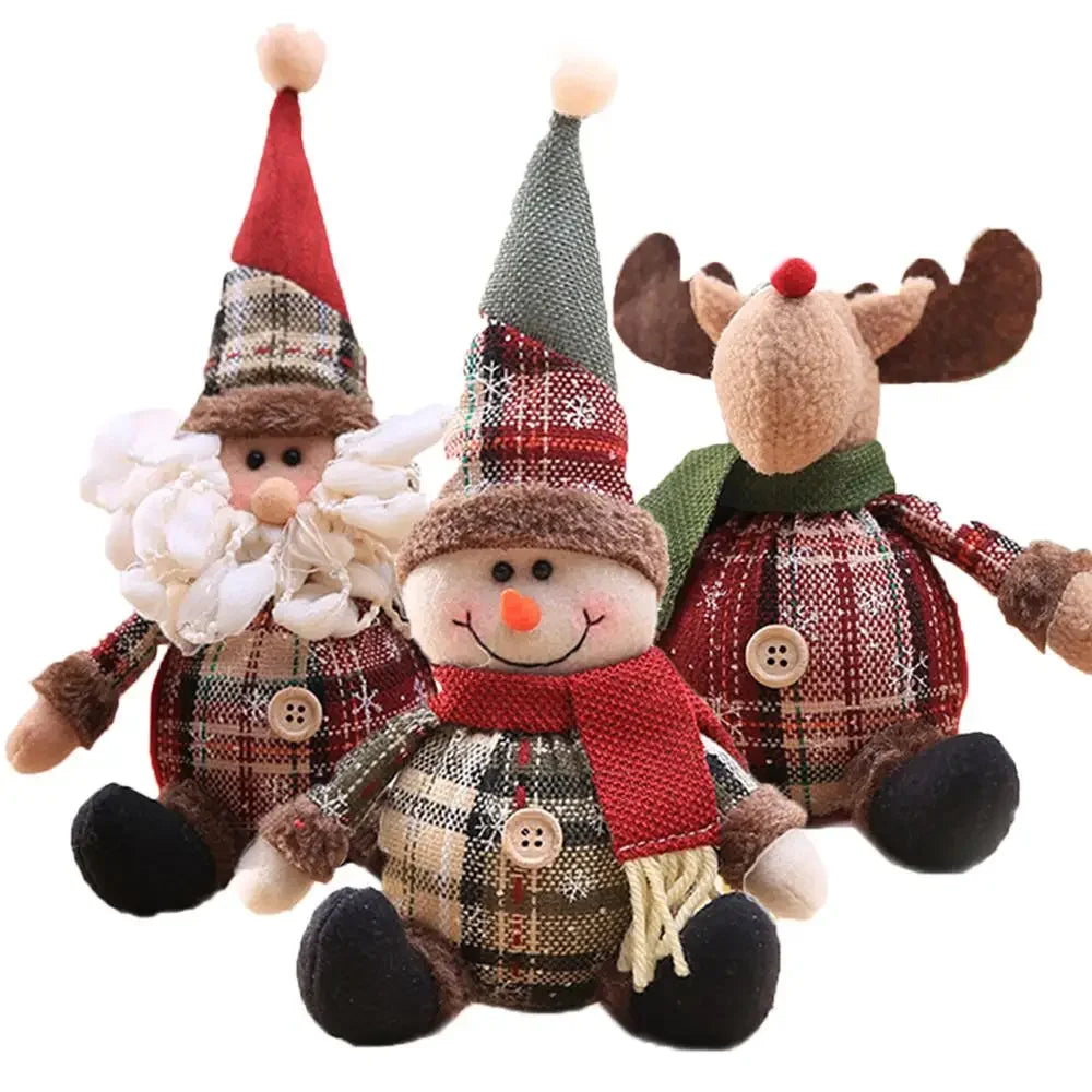 Christmas Santa Doll Merry Christmas Decorations for Home 2024 Table Xmas Ornaments Navidad Natal Noel New Year Decor 2025 Gifts
