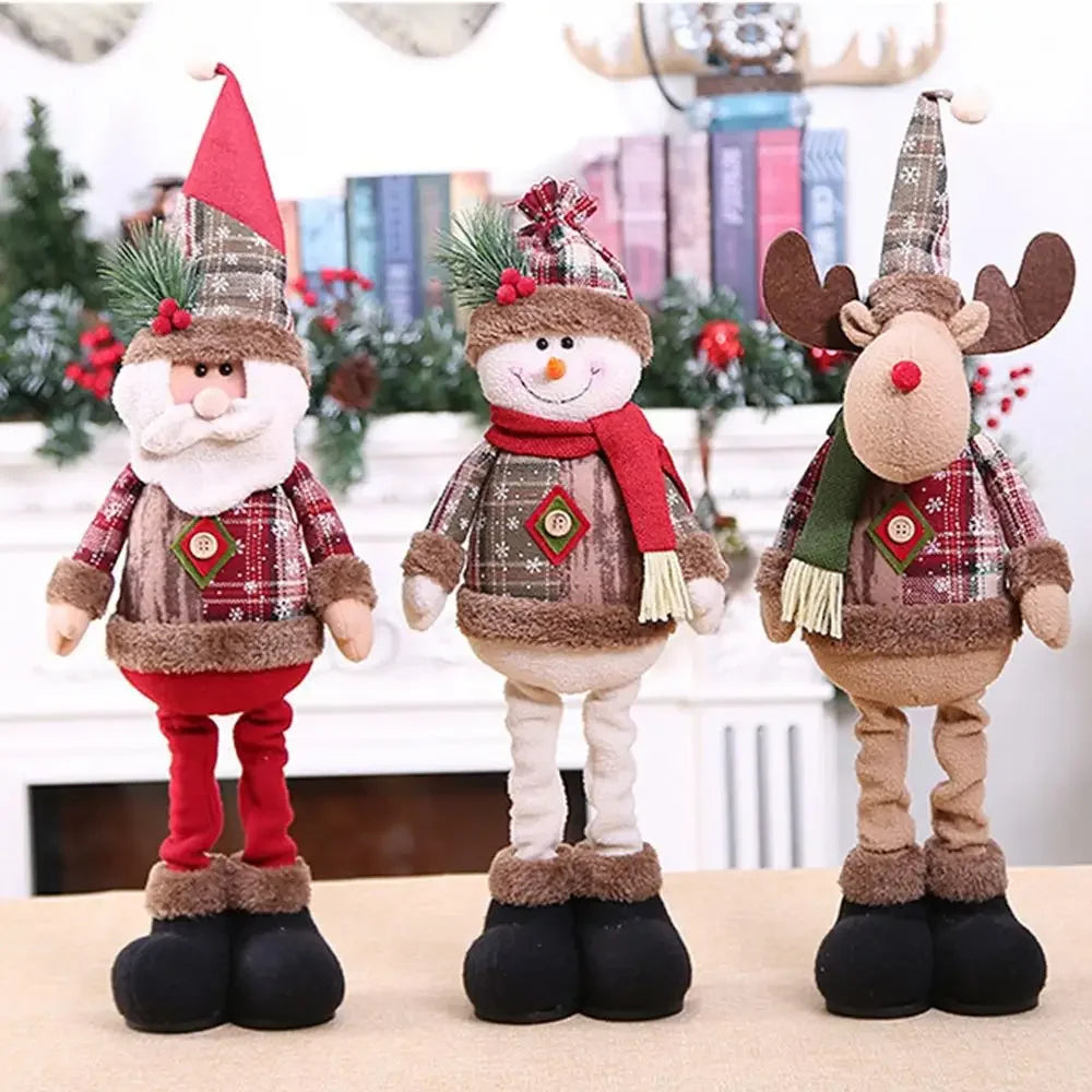 Christmas Santa Doll Merry Christmas Decorations for Home 2024 Table Xmas Ornaments Navidad Natal Noel New Year Decor 2025 Gifts