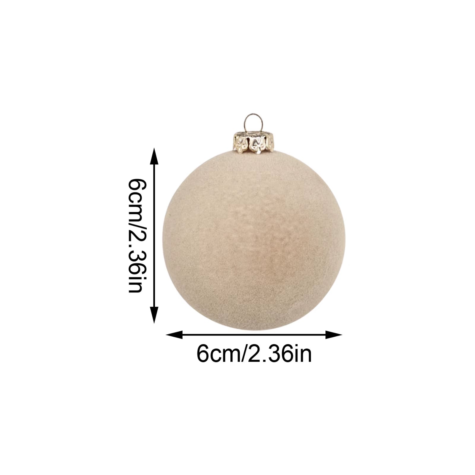 12Pc Christmas Velvet Flocked Fibers round Ball Ornament Creative DIY Christmas Ball Wreath and Christmas Tree Decoration
