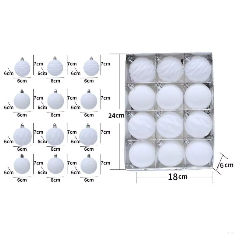 12 Velvety Christmas Tree Hanging Balls Party Decoration Multiple Color Set B03E