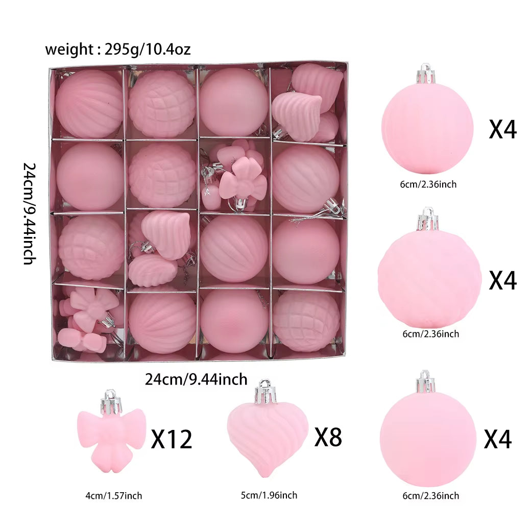 Colored Flocking Christmas Balls Plastic Ornaments for Christmas Tree Decoration Unique Colorful Ball Pendants