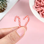10/30/50Pcs Mini Candy Cane Christmas Decoration Red White Resin Candy DIY Crafts Xmas Pendant Navidad Home Decor 2025 New Year