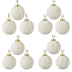 Festive Atmosphere 7Cm Christmas Ball Ornaments Crochet Holiday Decor Celebratory Vibe Compact Size Cozy Touch