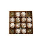 16Pcs Christmas Balls Ornament Set Plastic Glitter Pearl Shatterproof Christmas Tree Hanging Pendant