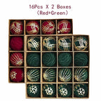 12/16Pcs 6Cm Wine Red Christmas Ball Ornaments Flocking Christmas Tree Party Decoration New Year Christmas Spheres Pendant Balls