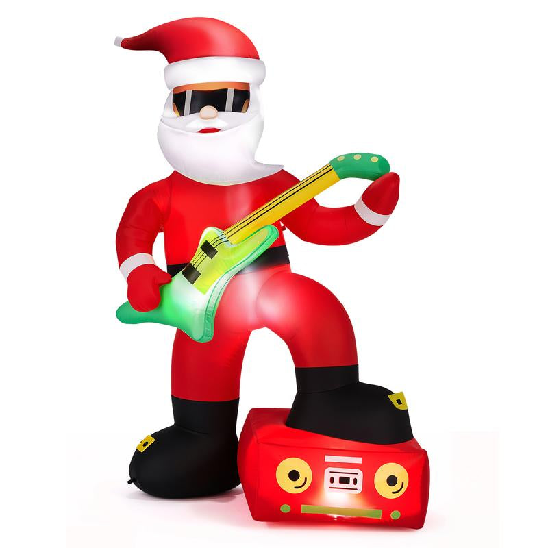 VINGLI Christmas Decorations Outdoor Giant Inflatable Lighted Decor, Blow up Yard Decoration with Electric Blower for Holiday Indoor Outdoor Garden Decor Large Santa Outdoorfun Boxes Gift