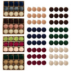 12Pc Christmas Velvet Flocked Fibers round Ball Ornament Creative DIY Christmas Ball Wreath and Christmas Tree Decoration