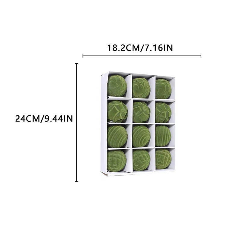 Christmas Velvet Ball Ornaments 12Pcs Hanging Christmas Tree Ornaments for Holidays Christmas Tree Decoration